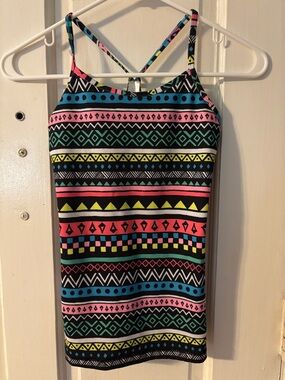 ivivva Girls Multicolor Geometric One Piece Tank Size 10 Regular